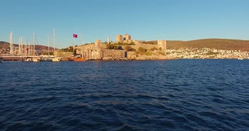 Luftaufnahme der Burg von Bodrum. Türkei.