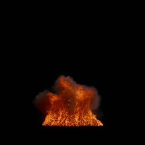 Realistic Rising Fire and Smoke Element
