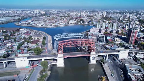 Famous Iron Bridge at downtown Buenos Aires Argentina.