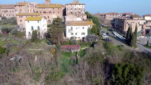 Vue aérienne de Civita di Bagnoregio, Latium, Italie.
