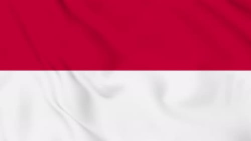 Realistic Waving Flag Animation with Red and White Stripes