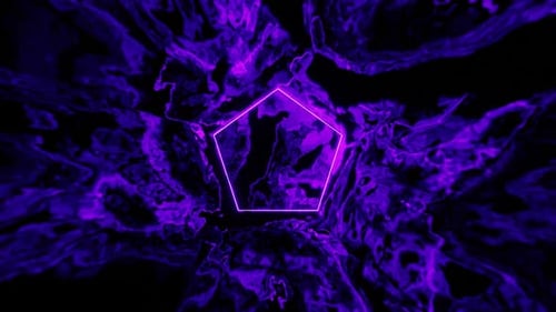 Purple Pentagon Liquid Effect Background Loop Animation In 1080Hd