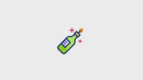 Icono animado de cóctel Molotov