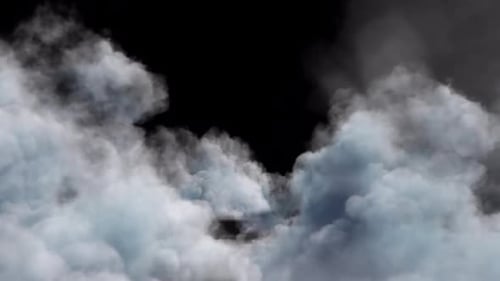 Übergang von vorbeiziehenden Wolken auf Alpha