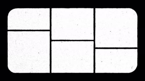 Collage Collection: Vintage screen effect in rectangular collage layout in a loop