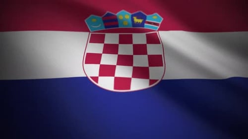 Waving Flag of Croatia Seamless Loop