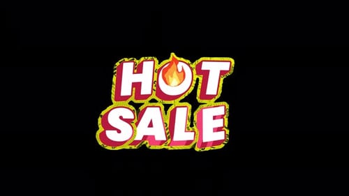 Hot Sale Text Animation with Fiery Effect