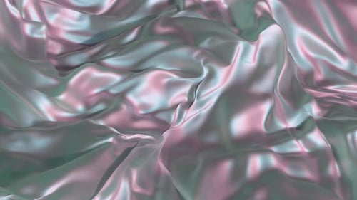 Flowing Pastel Iridescent Fabric Waves Motion Background