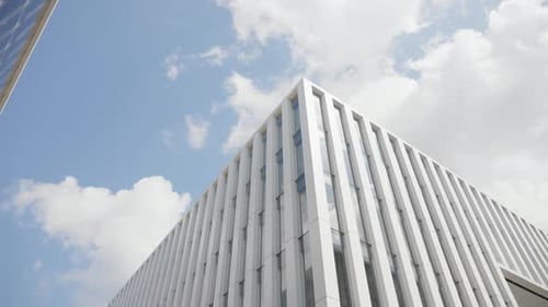 Modern Architectural Marvel Against a Cloudy Sky