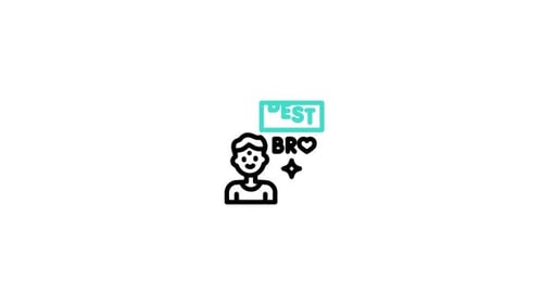 Animated Best Bro Icon Reveal