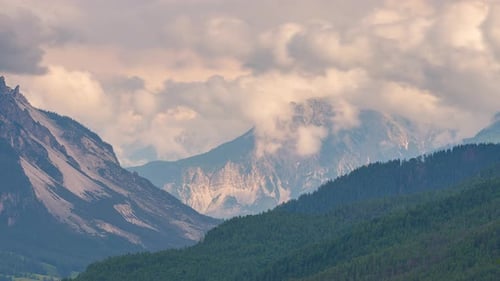 Alps time-lapse on a cloudy day