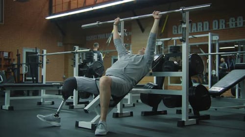 Adaptive Athlete Weightlifting at the Gym