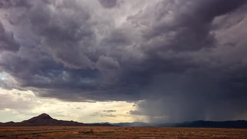 Timelapse of a rainstorm moving over the Utah desert