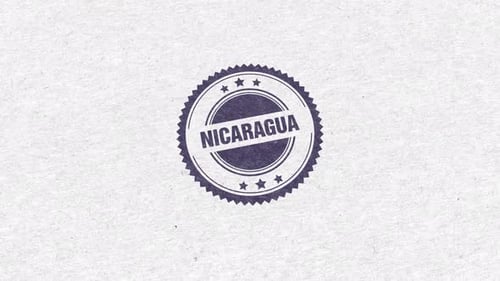 Tampon en caoutchouc doré du Nicaragua