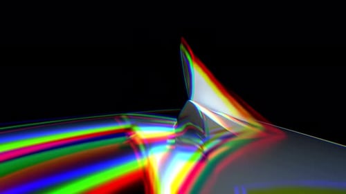 Colorful Abstraction Soaring with Vibrant Light and Geometric Shapes