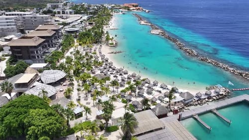 Beach Resort At Willemstad In Netherlands Curacao.