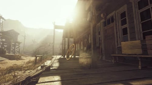 Eine alte Stadt im amerikanischen Westernstil