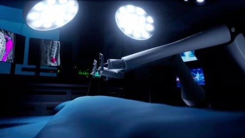 Futuristic Hospital: Automated Robotic Limbs Operating Person