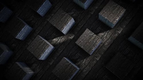 Abstract Wooden Cubes Background 03