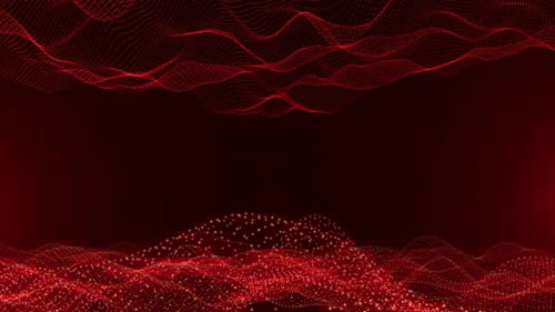 Abstract technology background, data digital particle wave