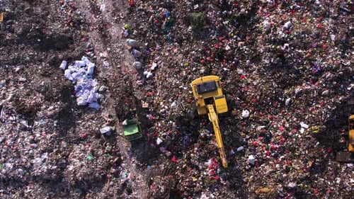 Aerial View of a Waste Landfill