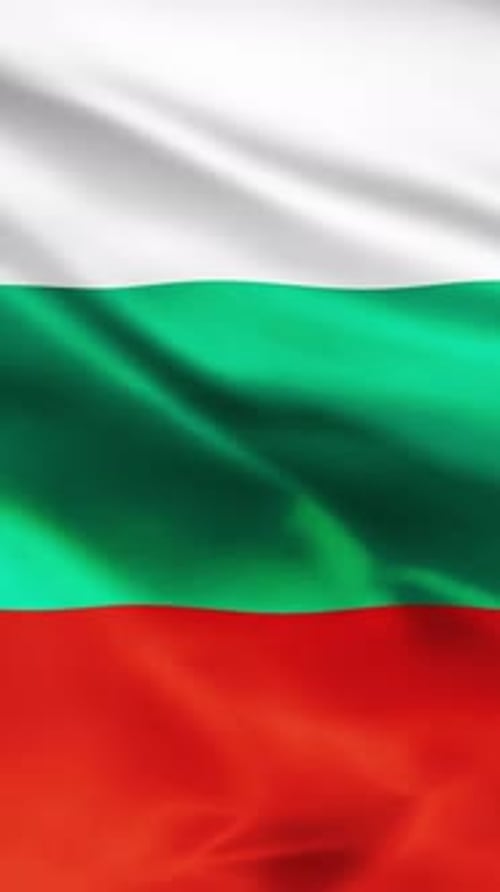 Realistic Waving Flag of Bulgaria Seamless Loop
