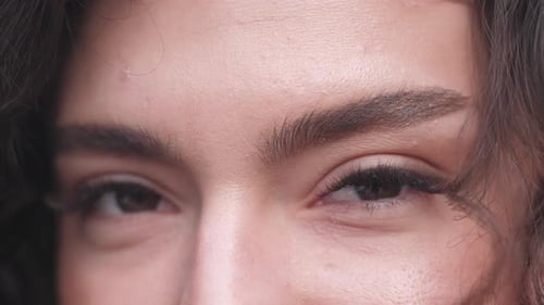 Close Up of a Woman's Face Smiling