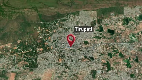Tirupati City Map Zoom (India) from Space to Earth