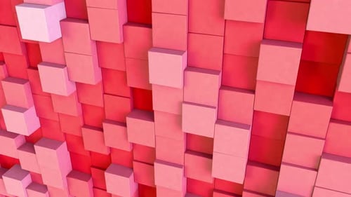 Minimalistischer Würfelmuster-Hintergrund Rot V2