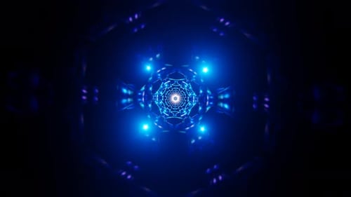 A Vibrant Abstract Neon Loop Pulses Hypnotically with Psychedelic Visuals