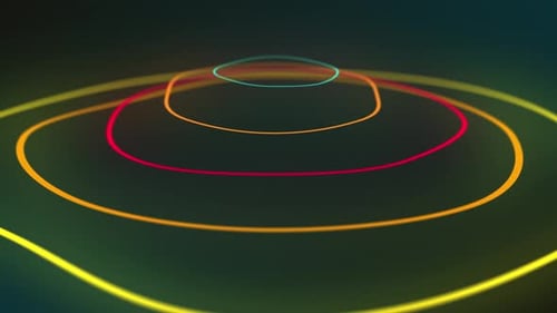 Glowing Fluid Abstract Waveform Background Animation