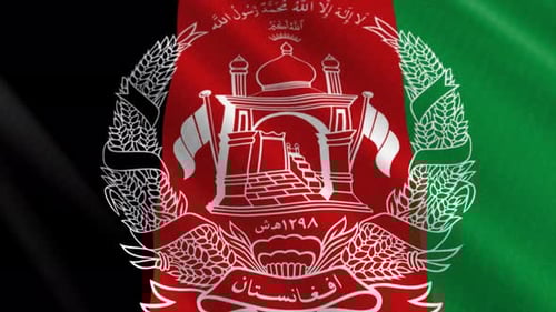 Realistic Waving Afghanistan National Flag Animation