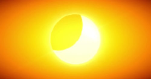 Éclipse solaire au coucher du soleil