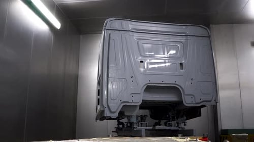 Metal Frame of Car Body at Factory