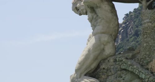 Statua del Gigante à Monterosso al Mare, province de La Spezia, Italie. Prise de vue