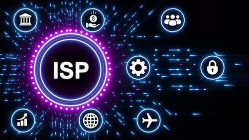 Futuristic Digital Network Icon Reveal Animation