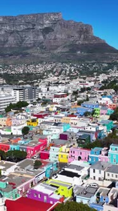 Bairro de Bo Kaap na Cidade do Cabo, no oeste do Cabo, África do Sul.