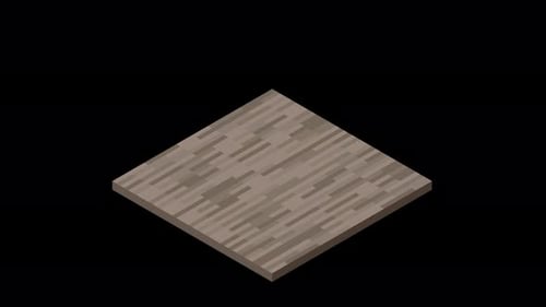 Isometric Wooden Floor Tile Rise and Fall Animation