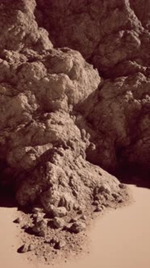 Majestic Rock Formation on Coastal Beach
