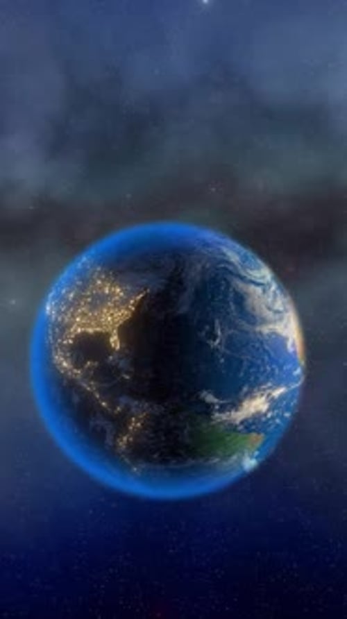 Earth in Space Vertical Background