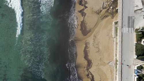 Aerial view of Avola coastline, Syracuse, Sicily, Italy.