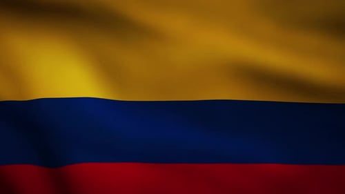 Realistic Waving Flag of Colombia Animation