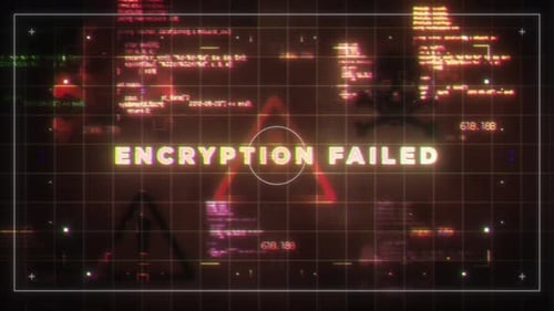 Glitch Encryption Failed Warning Security Alert