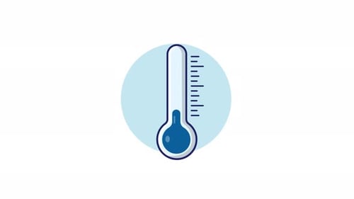 4k Thermometer with Low Temperature Animation Video