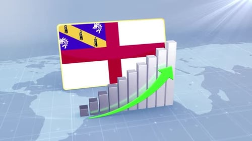 Herm Economic Growth Bar Chart Graph Rising Green Arrow