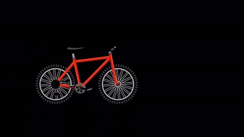 Cartoon-Fahrradfahren Alpha-Kanal 4K