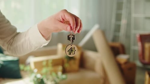 Real Estate Home Keys Closeup Buying Flat Apartment Property Purchasing