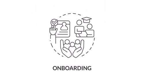 Onboarding concept icon line animation