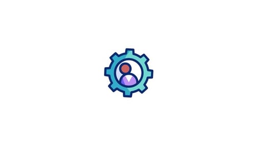 Minimalist User Profile Settings Gear Icon Animation