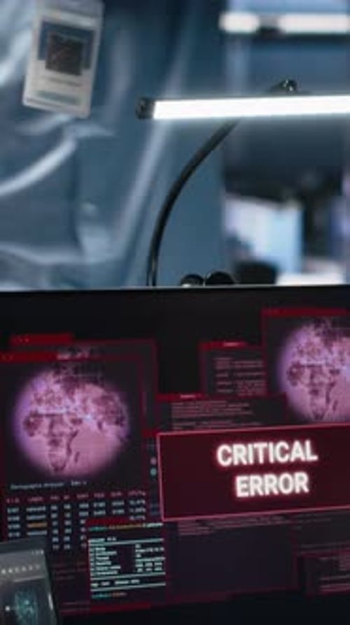 Vertical Video System Administrators in Data Center Struggle with Computer Bugs While Using AI